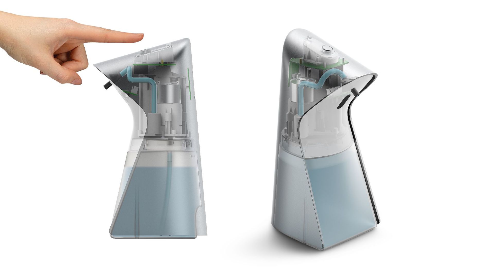 亚马逊自动感应皂液器泡沫洗手机洗手液机soap dispenser 素色白