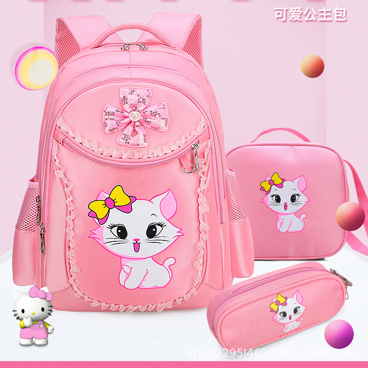 One Piece Dropshipping Children's Schoolbag Grade 1-3-6 Primary School Student Schoolbag Wholesale Cute Princess Lightweight Backpack