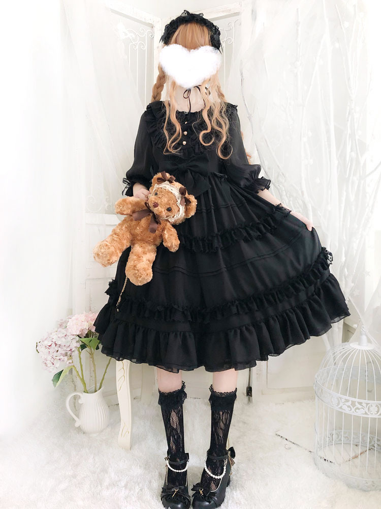 现货 原创 繁星天使梦op 洛丽塔少女lolita洋装夏装短袖op连衣裙