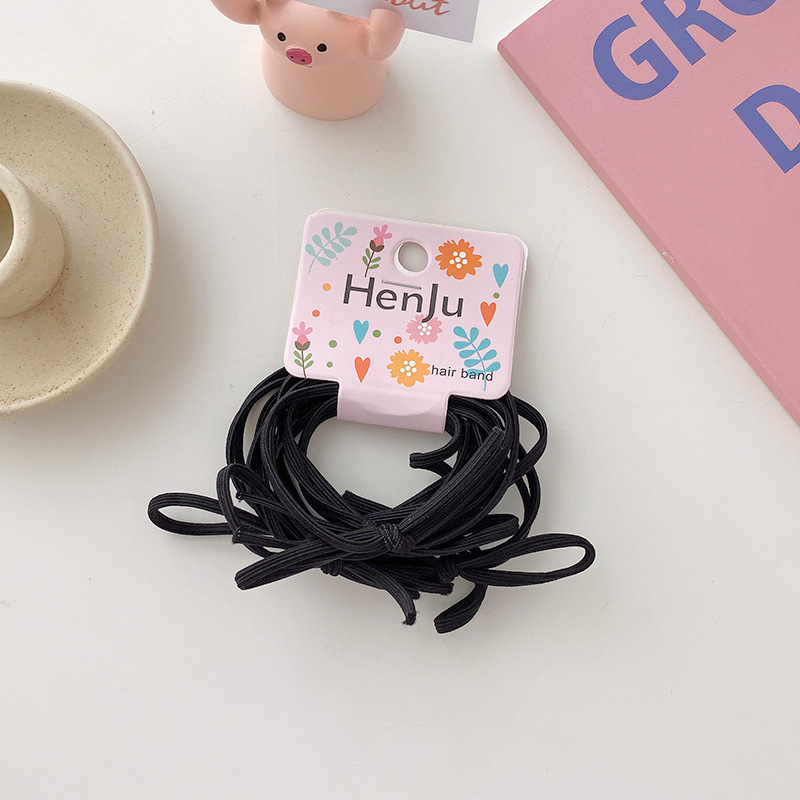 Candy Color Woven Basic Hair Rope Girly Simplicity Ins Wind Hair Rope Hair Band Leather Cover High Elastic Hair Ring