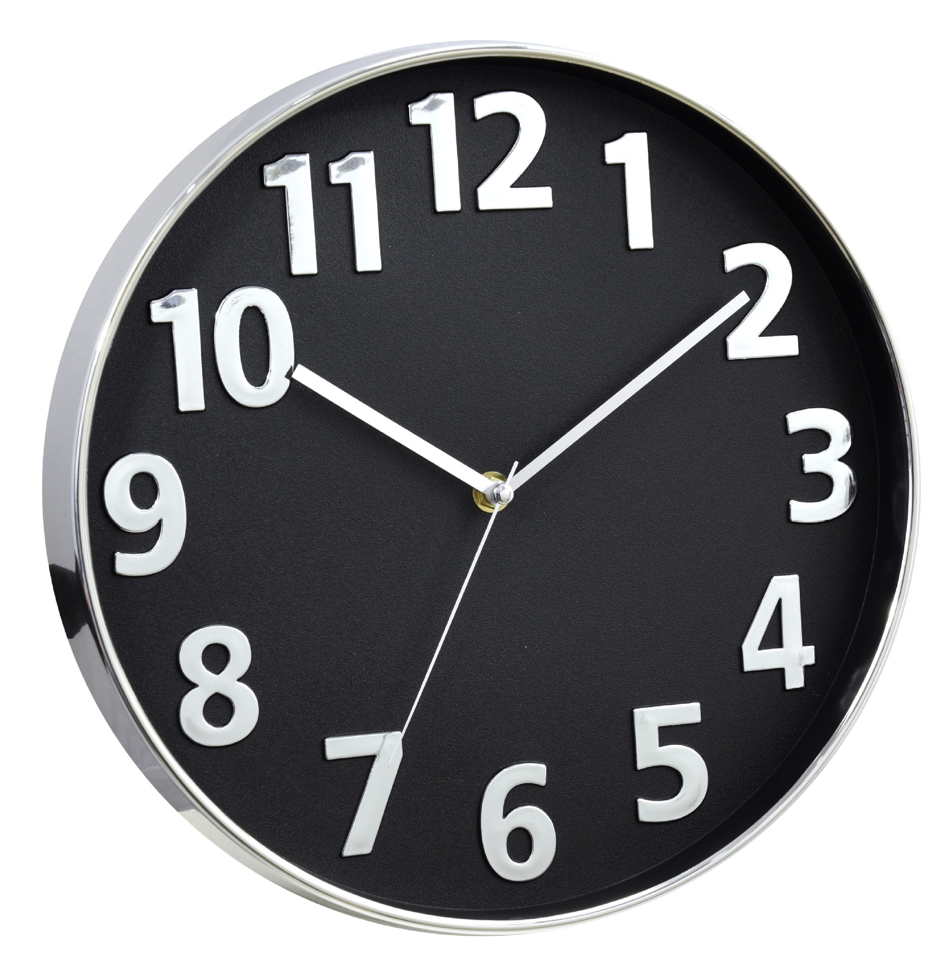 挂钟客厅现代简约静音大理石纹卧室石英钟表圆形时钟12寸一件代发