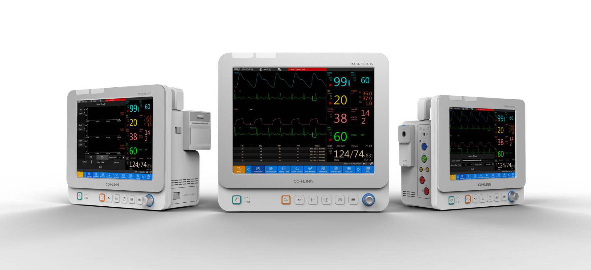 医用多参数监护仪 病房24h持续心电 脉率 体温呼吸血压血氧检测器