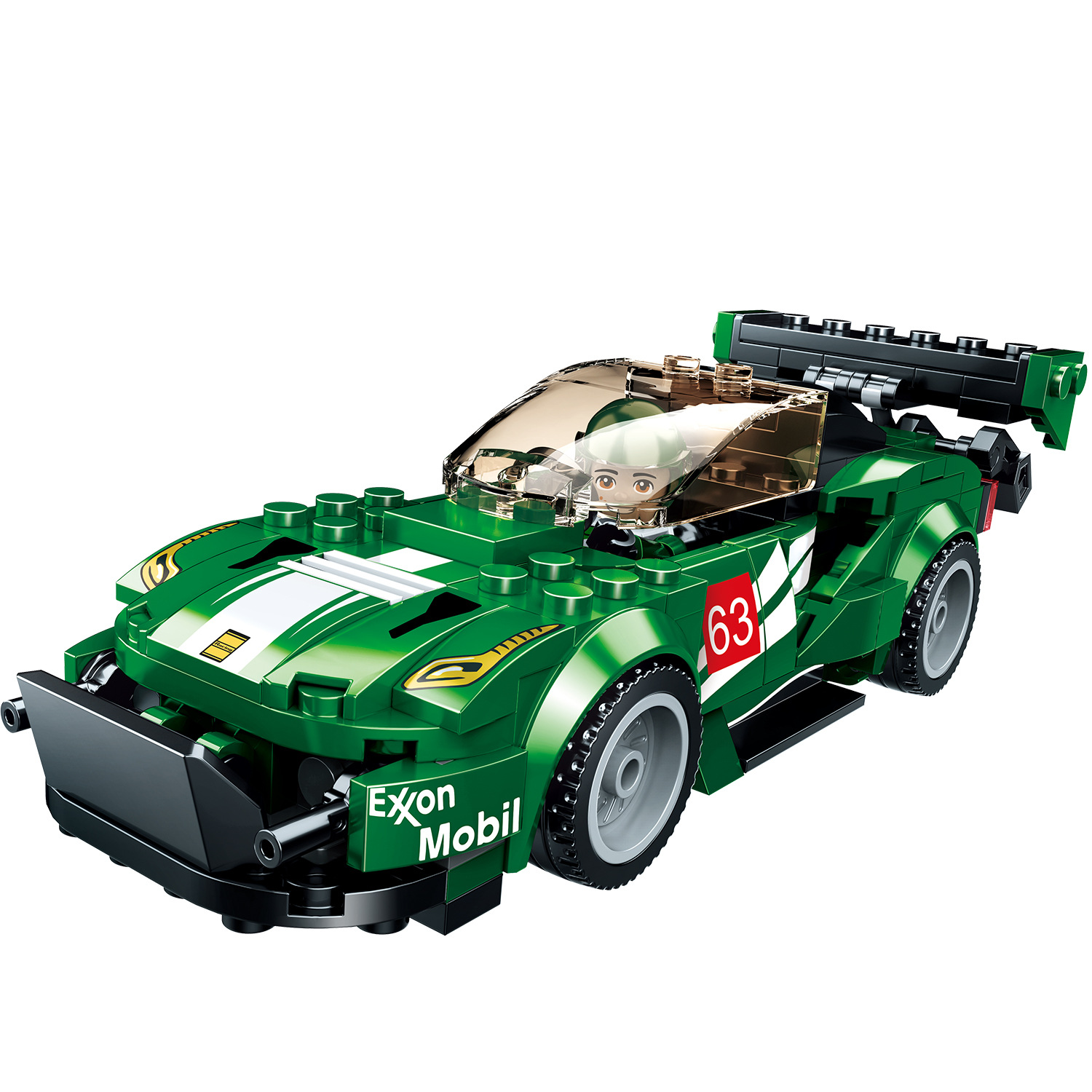 哲高ql0721积木赛车战士二变机甲科技系列儿童益智拼装玩具盒装