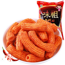 韩国进口 九日牌炒年糕条甜辣小吃味祖辣火鸡肉卷膨化零食品42g