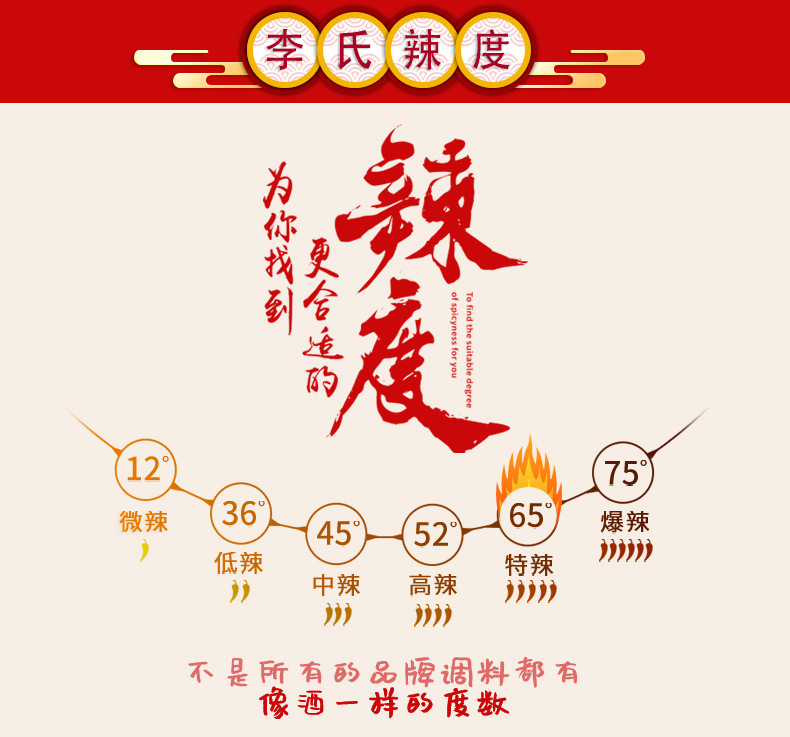 火锅调味料-重庆李氏辣度65度特辣牛油火锅底料300g*30袋餐饮整箱批发