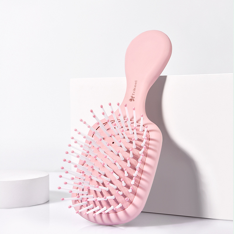 琬菲硅胶手感美发梳梳子迷你气囊按摩梳塑料小气垫梳卷发便携式