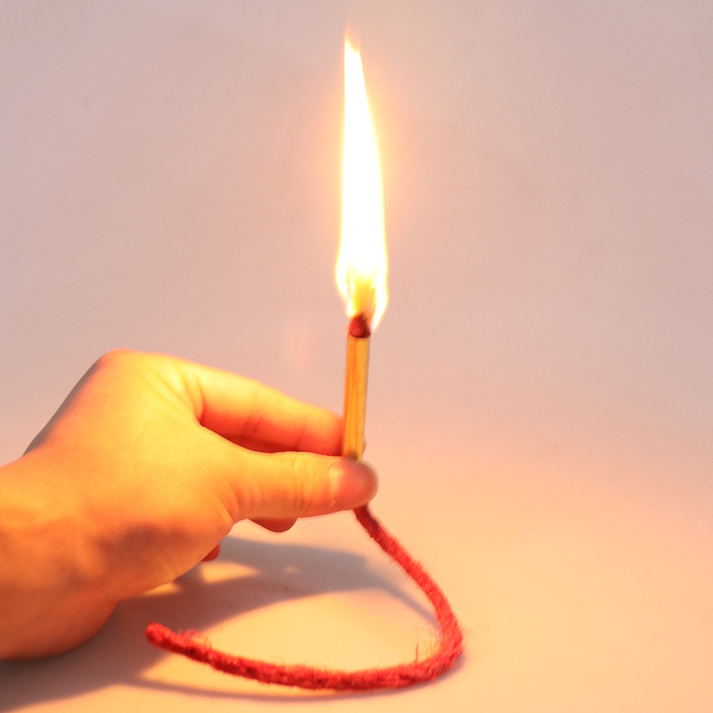 户外引火物引火线火种点火器具火绒侵蜡蜂蜡红麻绳烧烤助燃物