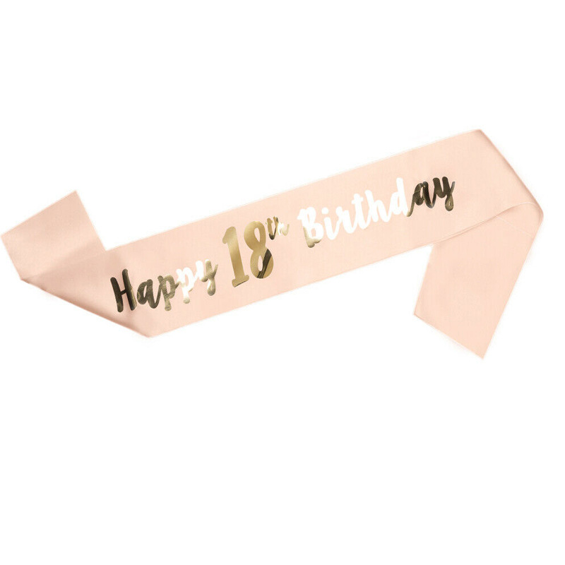 Spot Birthday Party Decorations Birthday Shoulder Strap Champagne Bronzing Ceremony Belt Birthday Girl Sash