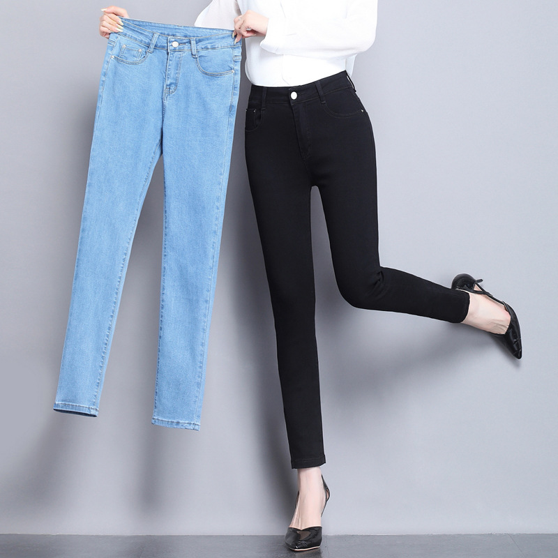 2020秋季新款修身弹力小脚牛仔长裤女铅笔裤skinny women jeans
