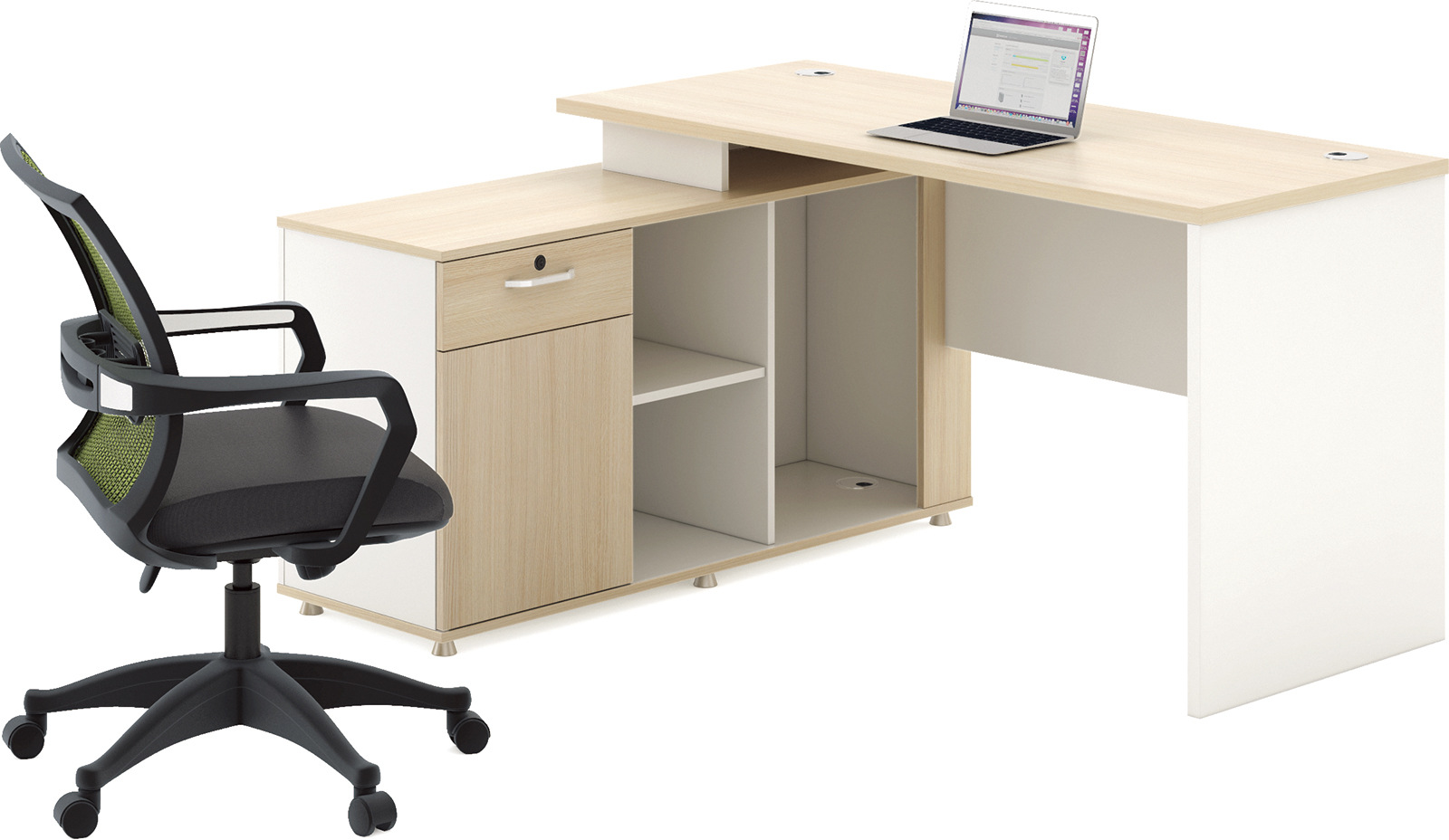 伟豪家具 简约现代四人位职员办公桌1.4米办公台员工位单人电脑桌