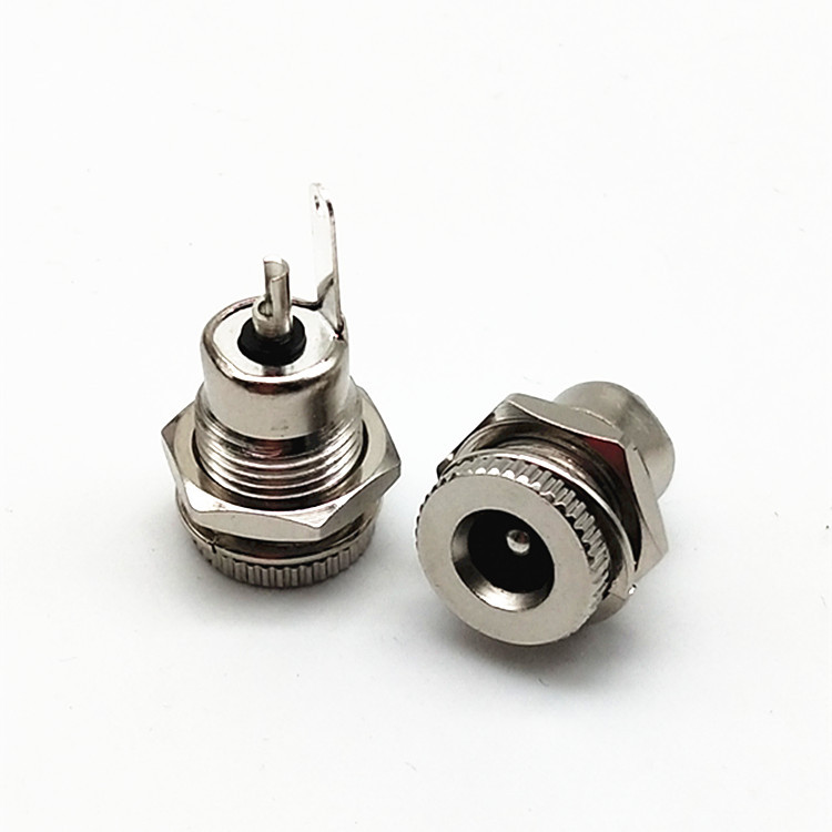 5mm母座全属圆形电源插座接头