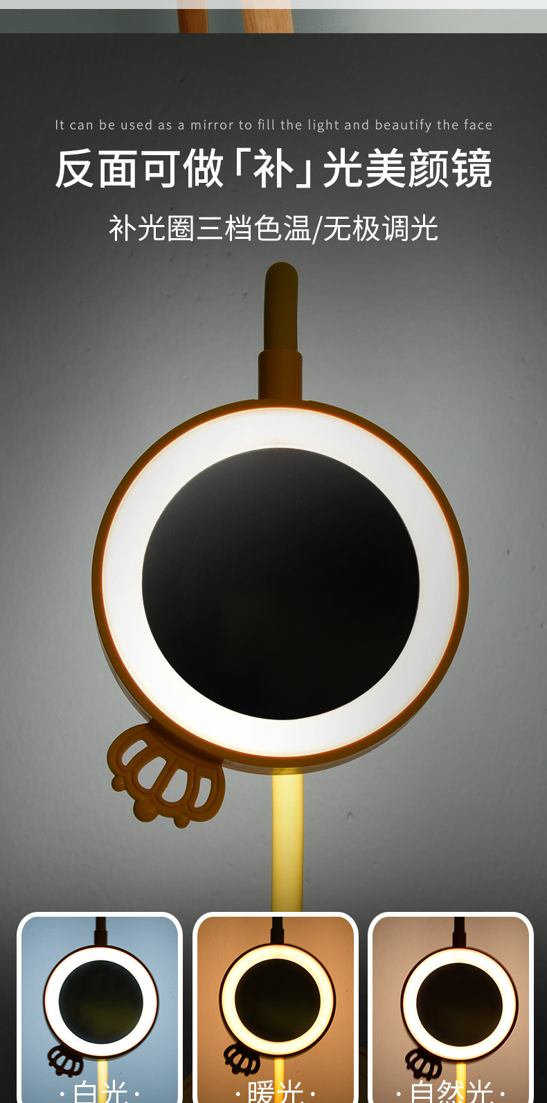 新品充电夹子灯卧室床头led护眼学习小台灯usb调光调色夹式阅读灯