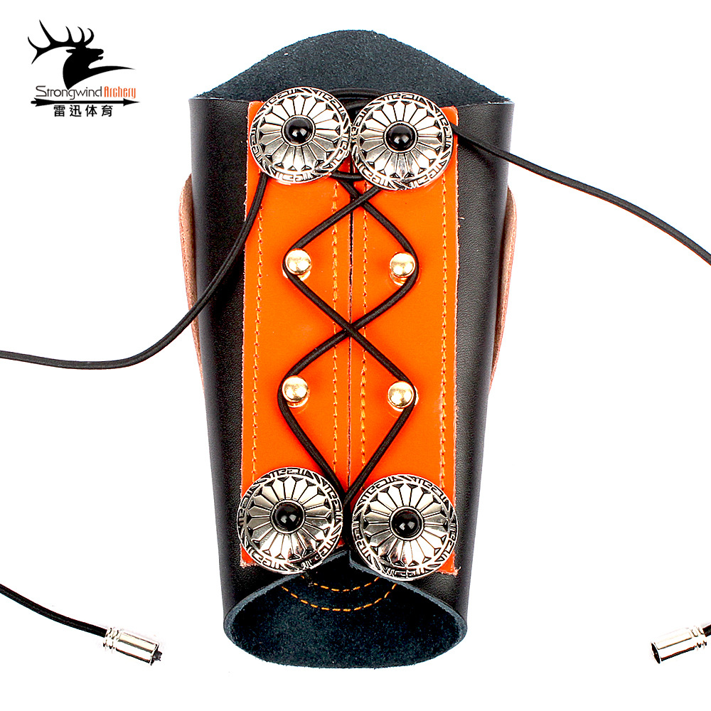 大牛皮护臂 弓箭射箭真皮防护配件 美猎传统复合弓通用快速佩戴