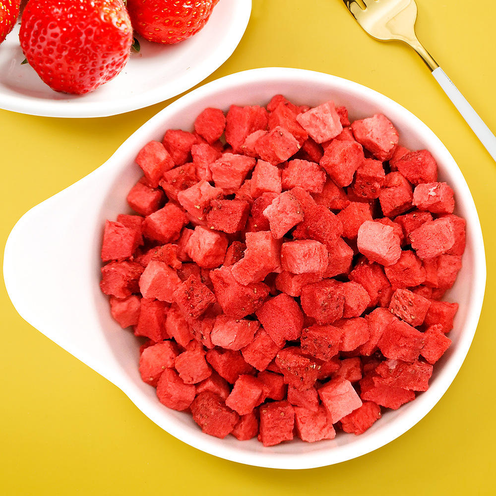 俏美味草莓干整颗果脯蜜饯水果干零食500g非冻干批发代发-报价