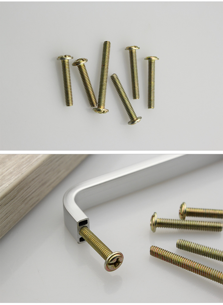 铭鑫4厘拉手螺丝十字圆头带介螺丝彩色 橱柜衣柜拉手配件lj097