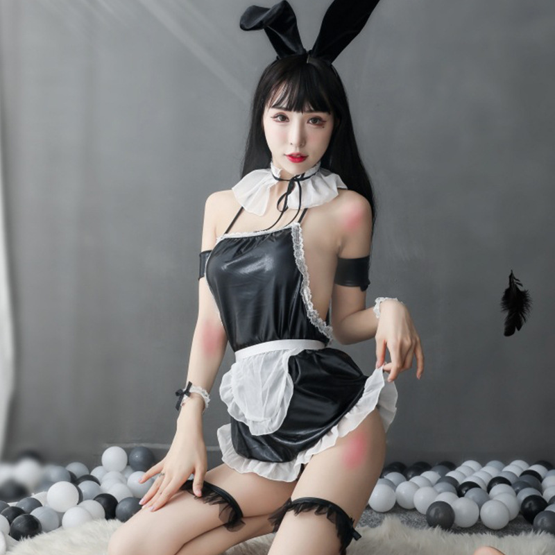 Adult Supplies Seductive Sexy Inner Sexy See-through Cute Maid Passion Bunny Seductive Small Chest Uniform Suit