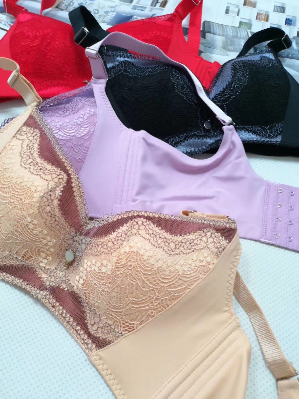 调整型内衣院线内衣女士记忆 圈聚拢小胸厚杯胸罩盐步高档内衣