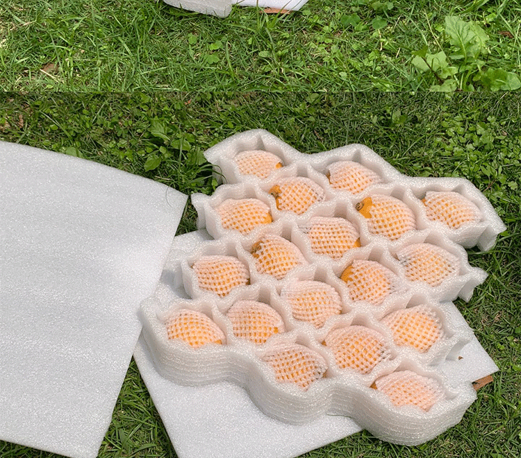 厂家直销 珍珠棉枇杷托盘 枇杷运输 枇杷水果防撞包装盒 均可定做