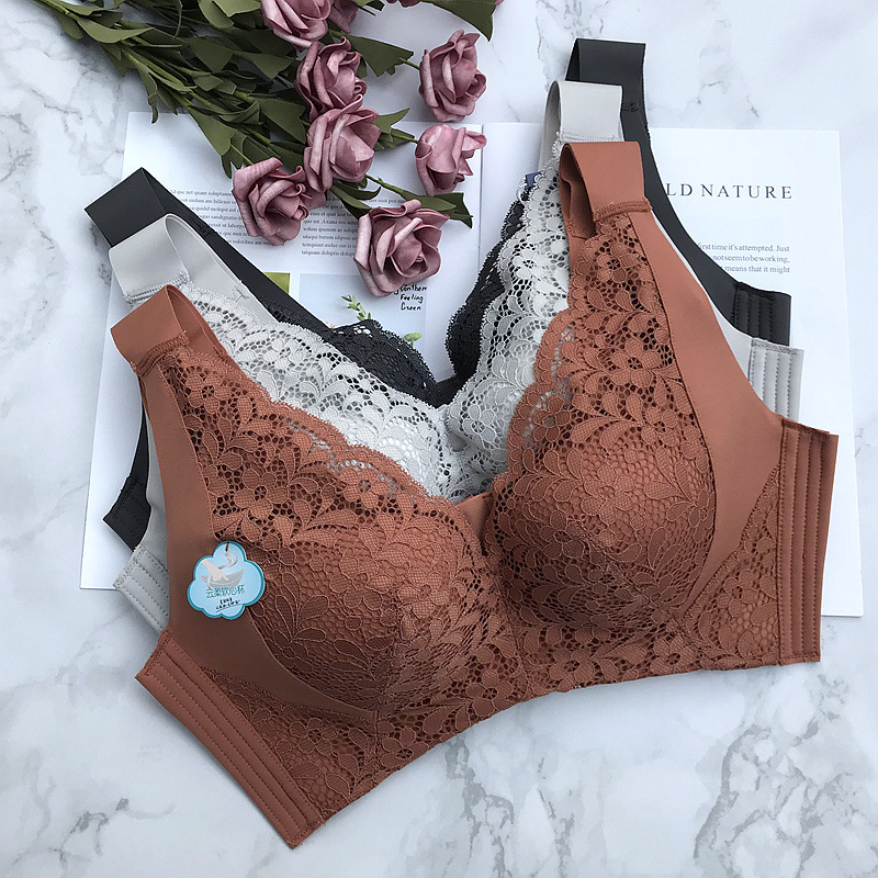 珠密琪6017中厚b杯云柔棉超软绵背心无钢圈文胸舒适柔软聚拢内衣