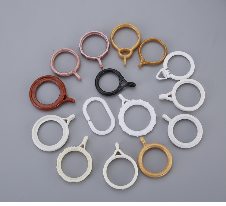 批发窗帘环浴帘环窗帘配件罗马杆套环c型罗马秆钩子罗马环罗马圈