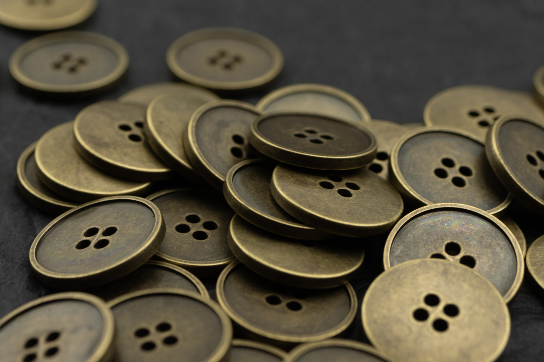 复古青古铜色牛仔衣金属钮扣做旧黑古锡色朋克皮衣嘻哈外套纽扣子