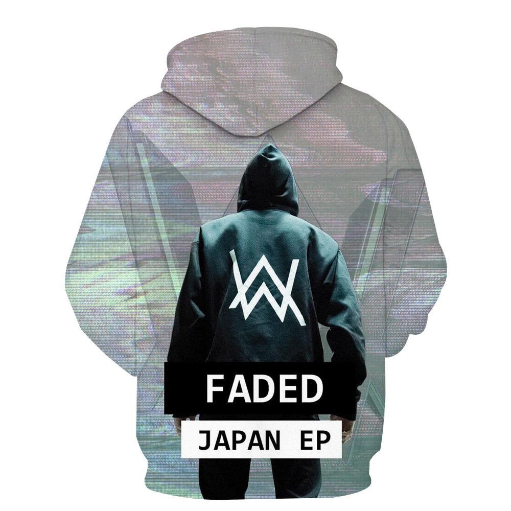 艾伦沃克新款alan walker挪威dj明星周边潮流男女休闲印花连帽衫