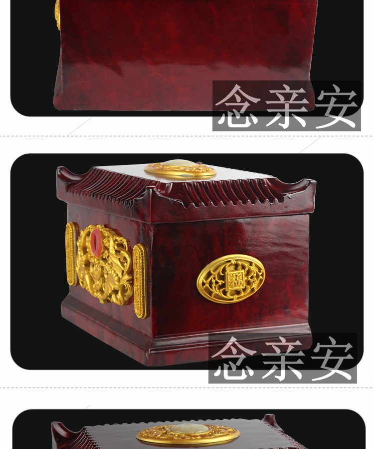 厂家批发一件代发大理石骨灰盒寿盒寿材棺材殡葬祭祀品批发骨灰坛