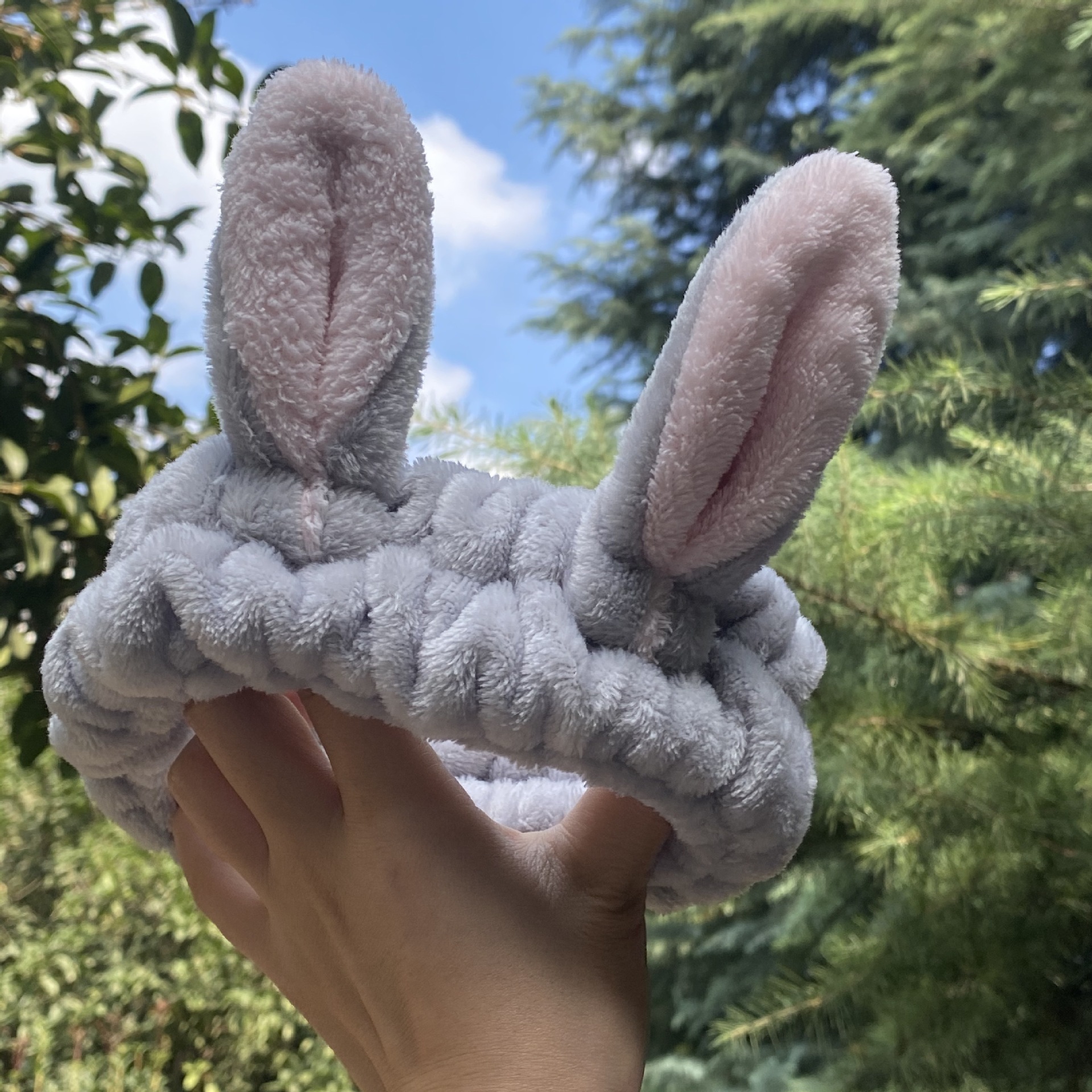 Korean New Rabbit Ears Hair Band Face Wash Internet Celebrity Girls Face Wash Makeup Headband Plush Bow Hair Accessories