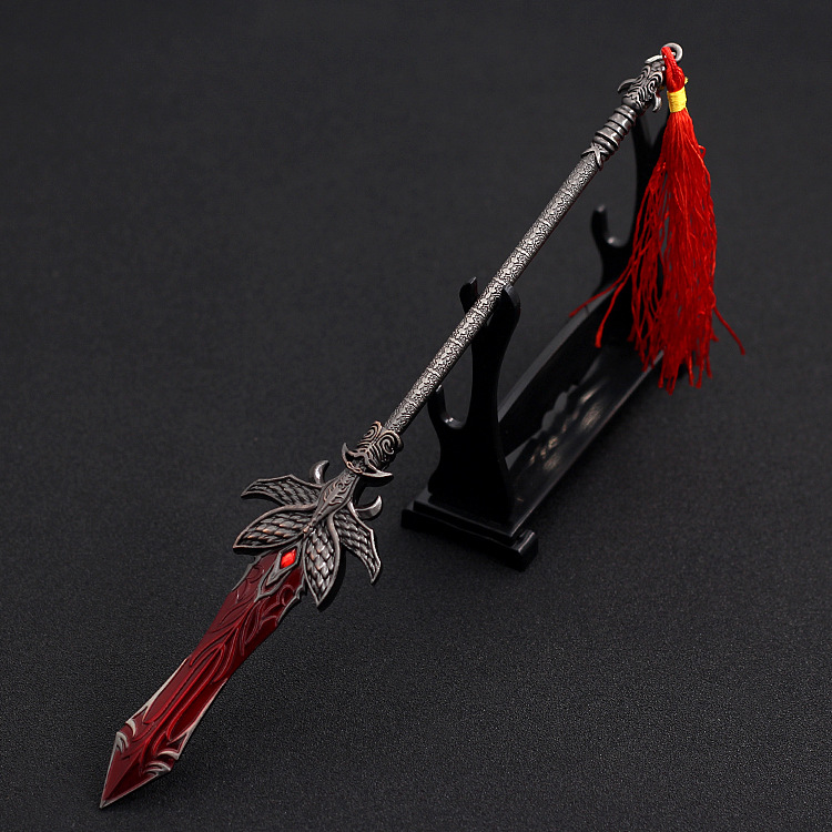 武庚纪动漫周边天血矛武器模型全金属玩具刀剑