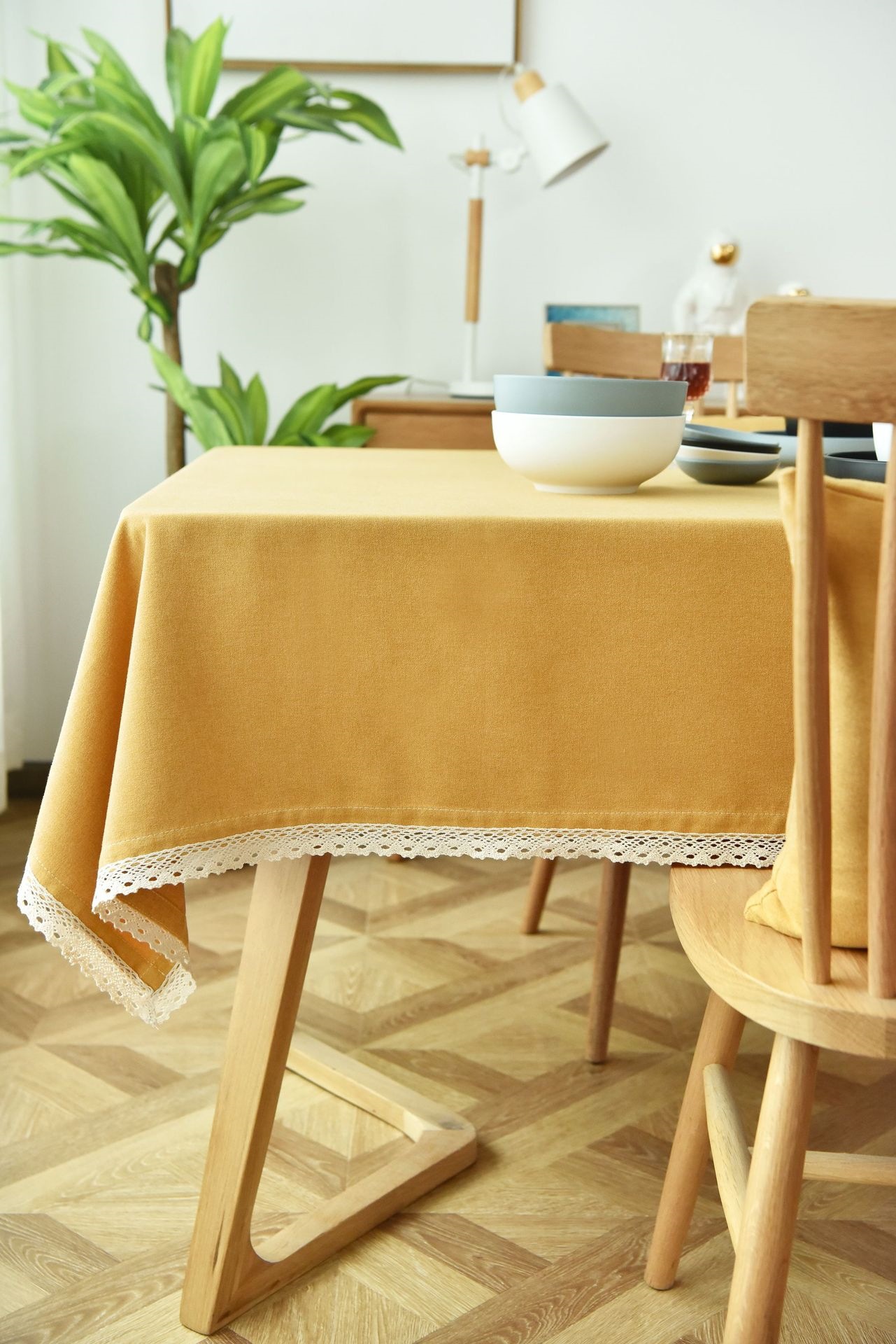 北欧棉麻防水防油免洗布艺桌布 餐桌茶几长方形家用日式台布简约