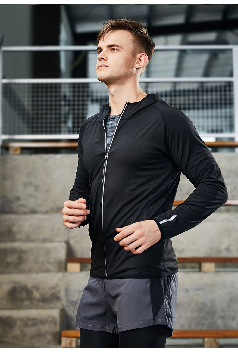 弹力紧身跑步运动服套装男 夏季简约羽毛球男训练服 网红男健身服