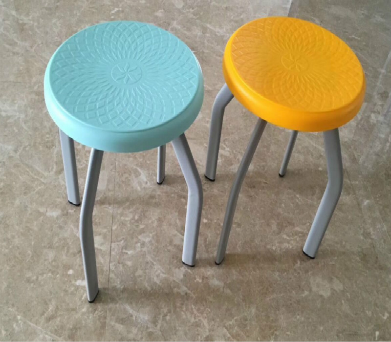 学生凳圆凳子学校升降课桌椅豪华凳子加厚塑料面四脚中小学课桌椅