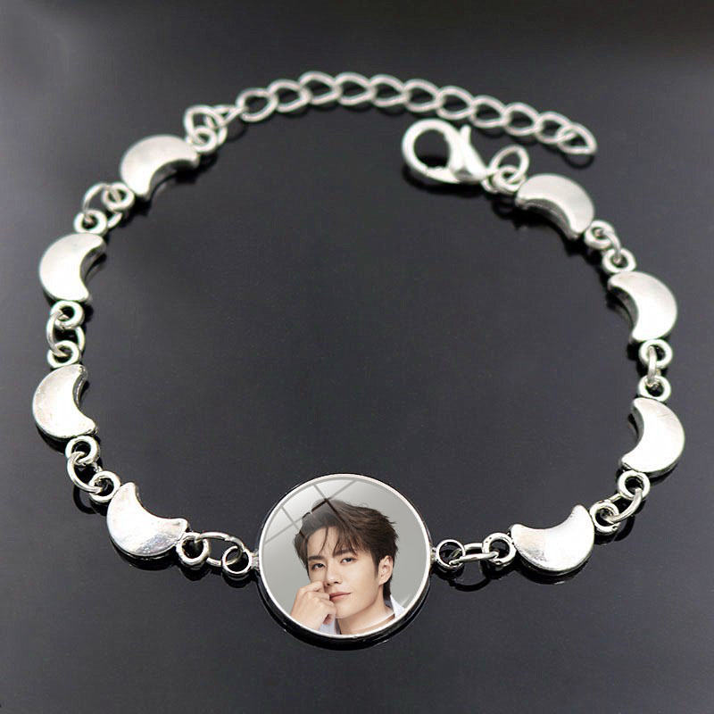 王一博周边手链手饰 陈情令粉丝应援时光宝石月亮手链女学生礼物