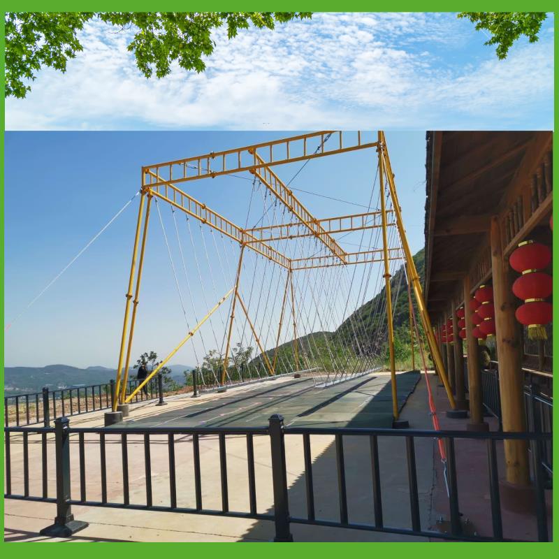 网红摇摆桥 景区无动力游乐设备 网红无动力秋千 网红单车