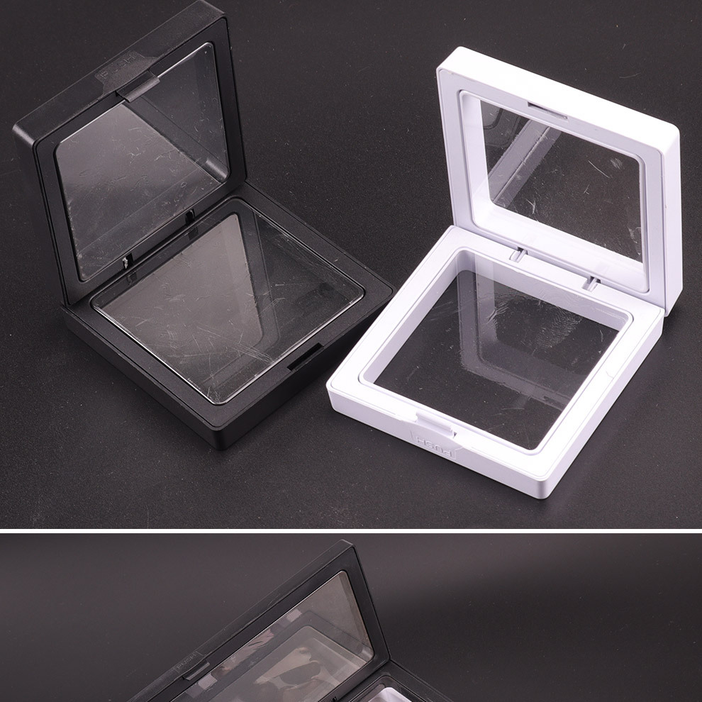 文玩pe薄膜悬浮盒首饰架透明亚克力手串收纳珠宝展示架包装收纳盒
