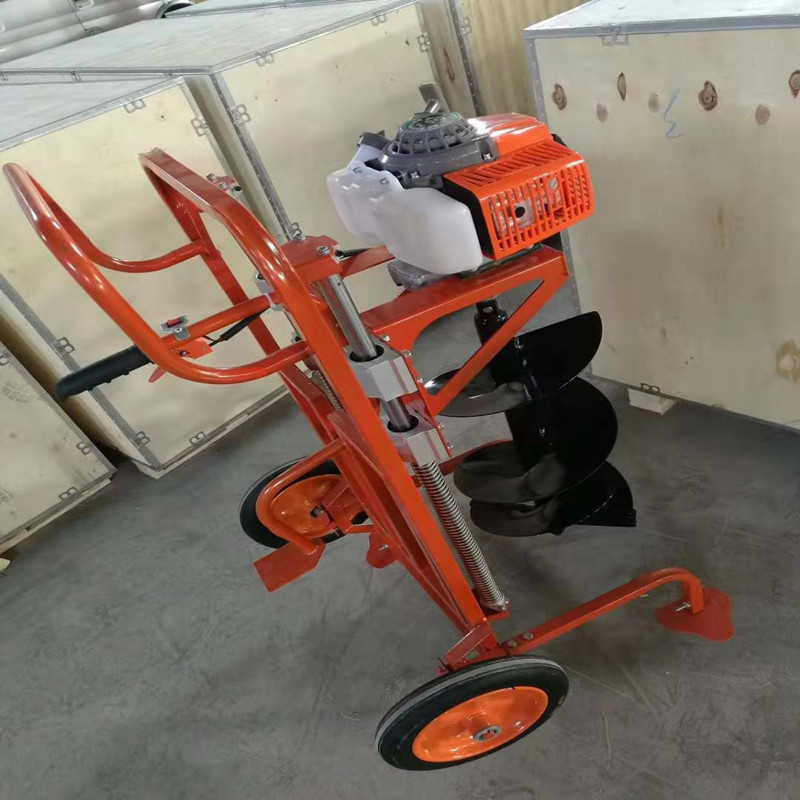 手动四冲程挖坑机植树出坑挖土种植机便携式小型挖坑机