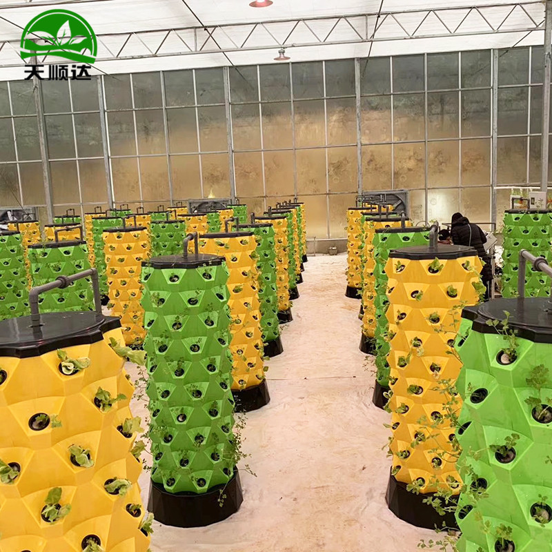 无土栽培设备供应 菠萝塔气雾栽培模式 立柱栽培种植系统气雾栽培