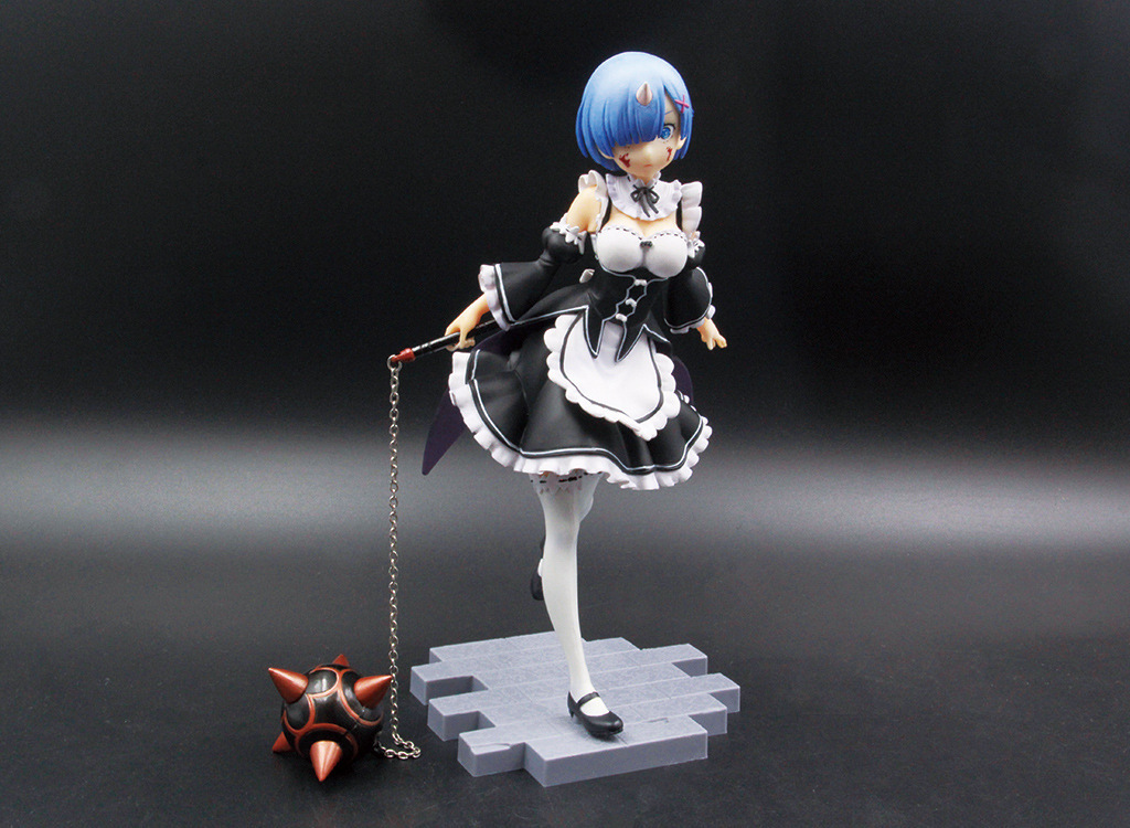 re:从零开始的异世界生活 女仆装 蕾姆 雷姆 流星锤 托盘手办