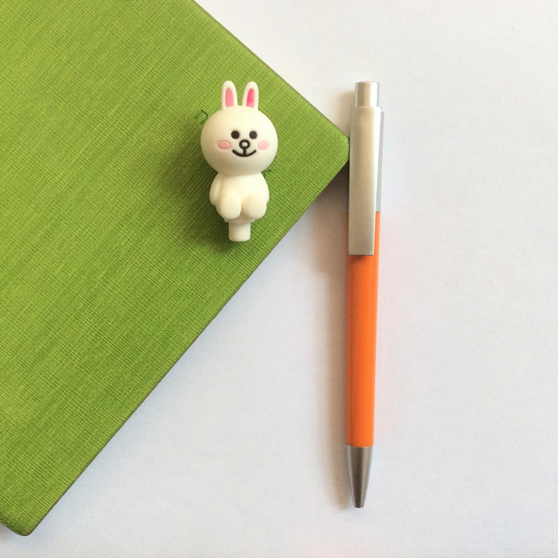 硅胶卡通笔帽 小熊小兔3d立体笔头 圆珠笔铅笔钢笔配件