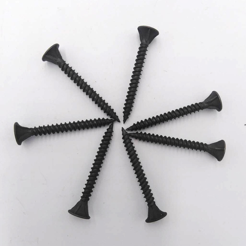 干壁钉自攻螺丝 高强度墙板钉 黑色十字沉头木工螺丝石膏板螺丝