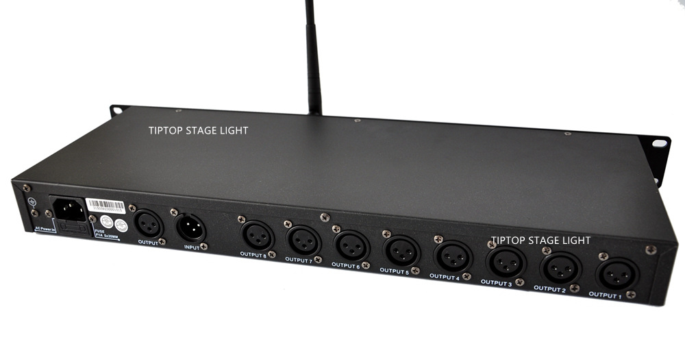 不夜天灯光8路无线舞台灯光信号放大器2.4g遥控远程控制广州协议