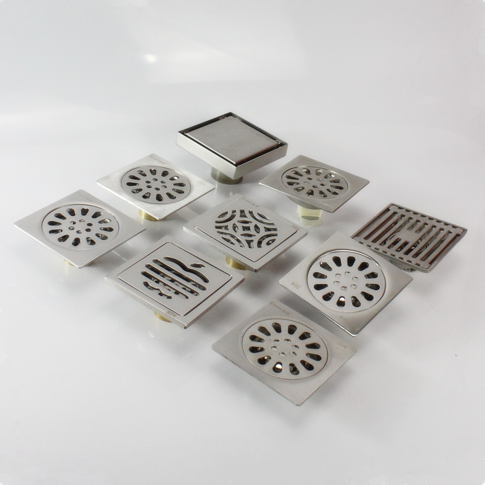 不锈钢地漏防臭方形洗衣机两用单用下水道卫浴五金配件防堵塞地漏