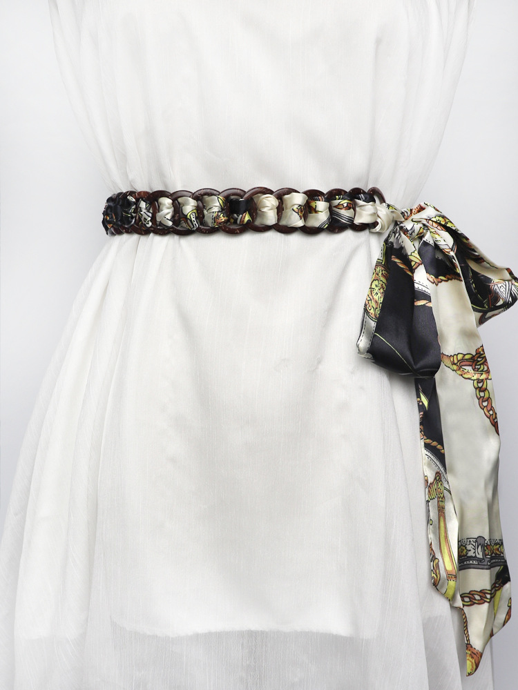 民族风女装饰配连衣裙子衬衫百搭腰绳带腰饰防过敏布腰带女士腰链