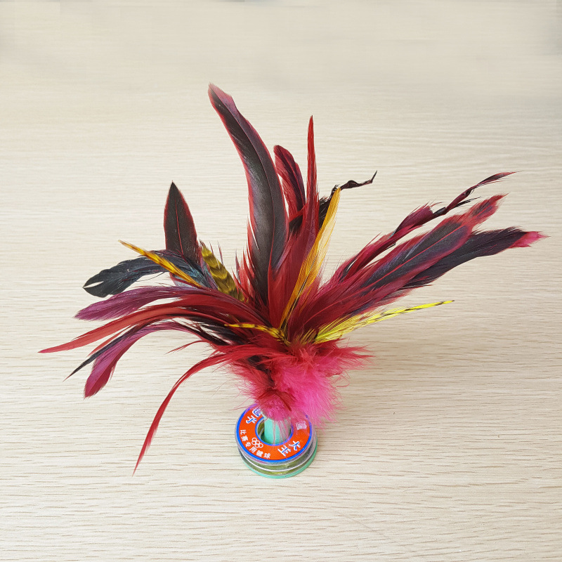 大花毽绒毛毽子比赛毽耐踢儿童小学生鸡毛毽子成人健身运动