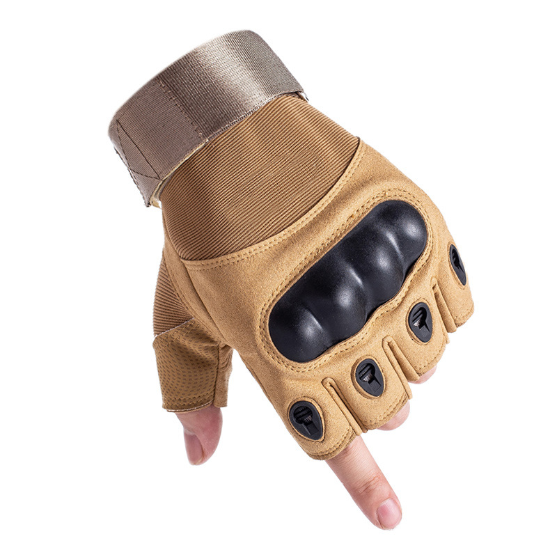 Tactical Gloves Men's Wholesale Half Finger Outdoor Mountaineering Protection Wear-Resistant Imitation Slip Fitness Full Finger Case Riding Gloves Men