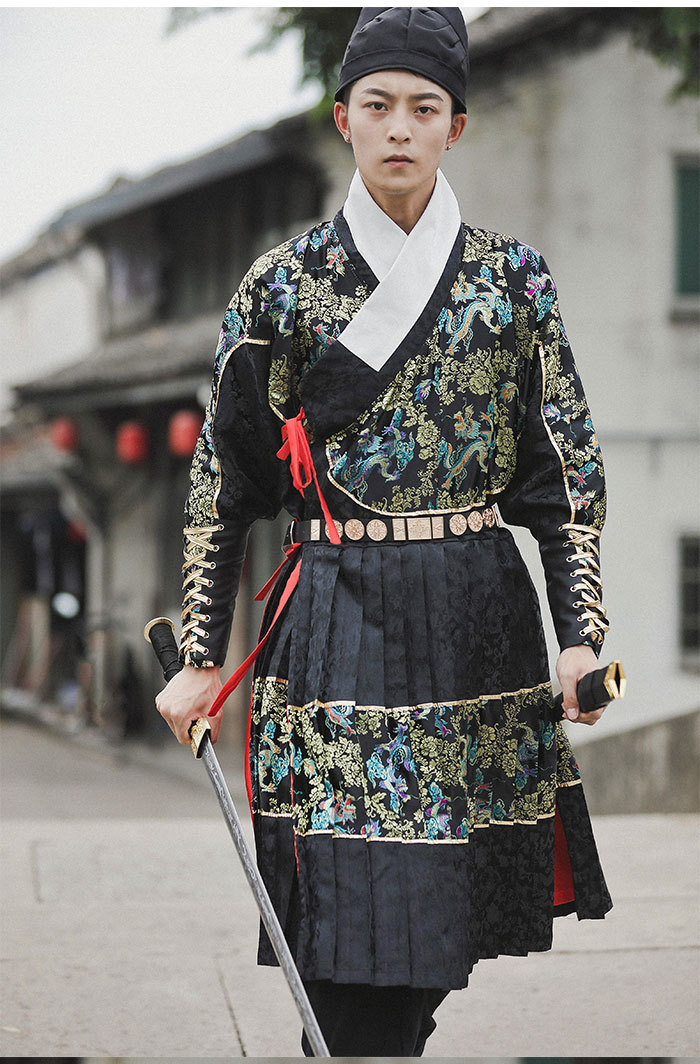 中国风飞鱼服锦衣卫戏服侠客影视剧道具表演服汉服男仙气中式长衫