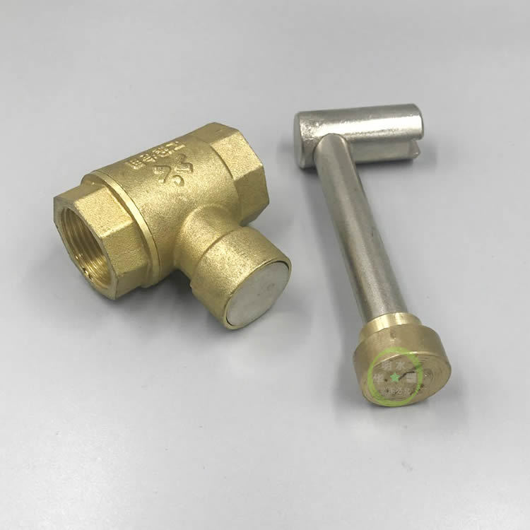 厂家直销全铜内吸式锁闭阀 内装磁性 防盗锁闭阀