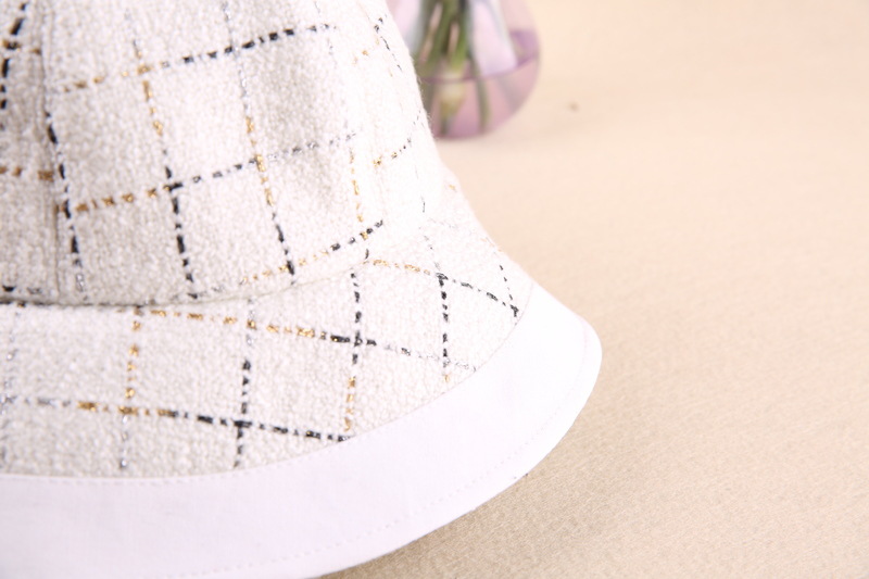 Women's New Autumn and Winter Plaid Trendy Chanel Style Bucket Hat