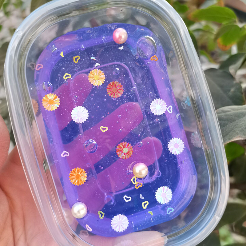 透明水晶泥起泡胶珍珠不粘手彩泥气泡泥diy儿童玩具史莱姆水晶泥