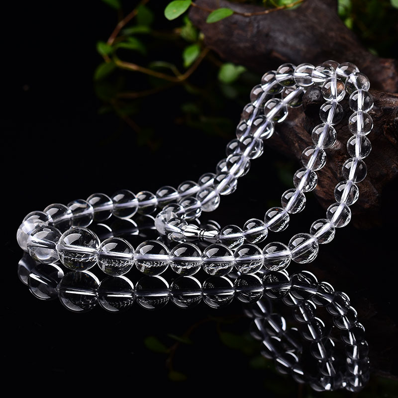 特价天然6a白水晶项链女 水晶塔连直播货源时尚百搭礼物支持鉴定